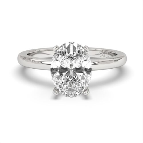 2.50ct IGI Certified Lab Grown Diamond Engagement Ring Solitaire Oval Cut F VS1