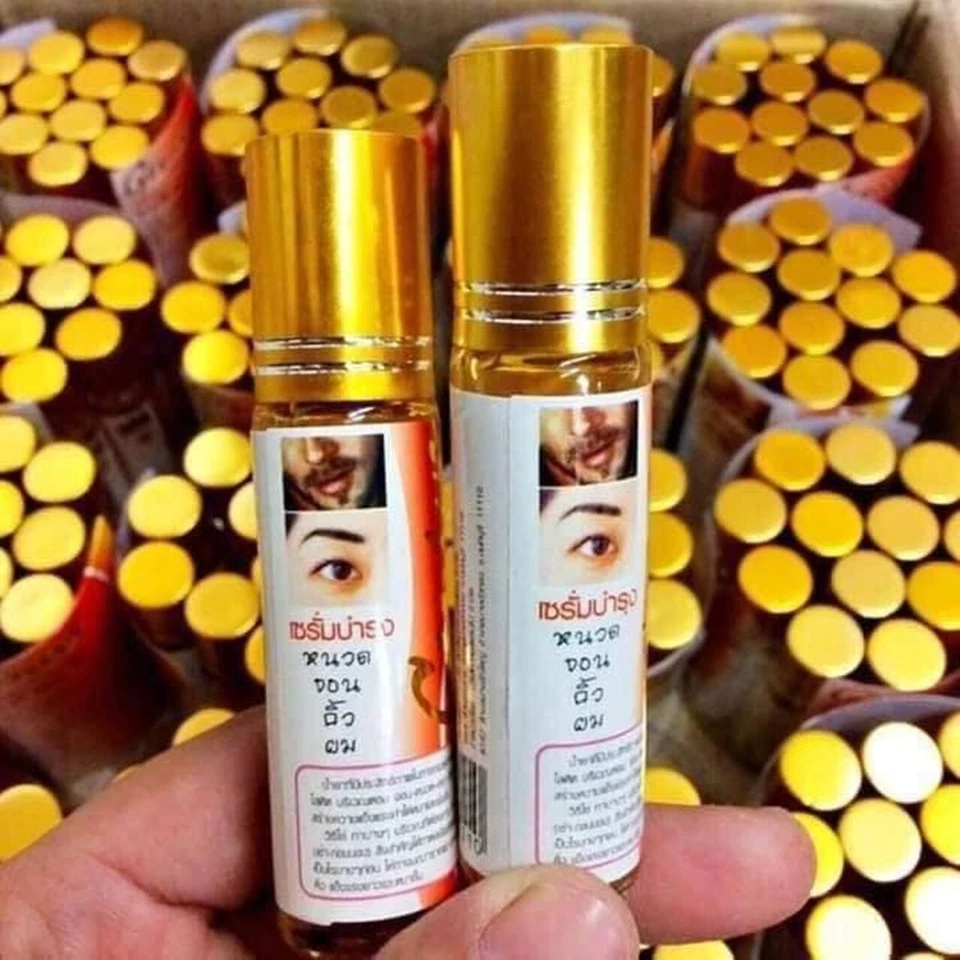 Óleo de crescimento de barba x10 grátis 1 soro barba mais grossa tailandesa herbal ginseng suaviza e St - Imagem 3 de 4