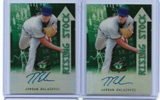 2019 Leaf Valiant JORDAN BALAZOVIC Rising Stock Green Prismatic RC Auto/99 Twins