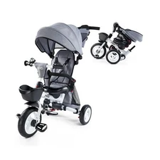 JMMD Baby Tricycle, 7-in-1 Folding Kids Trike with Adjustable Parent Handle, ...