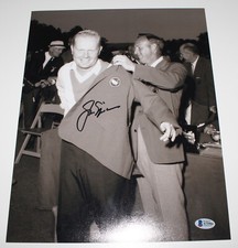 JACK NICKLAUS SIGNED 1965 MASTERS JACKET 11x14 PHOTO BAS BECKETT PROOF AUGUSTA
