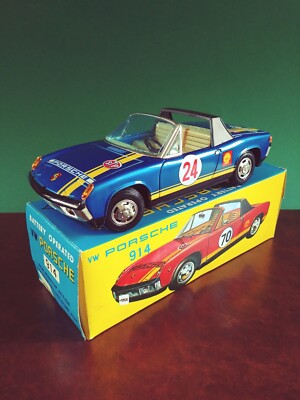 Daiya Japan Tin Battery Operated VW Porsche 914 w/ Or. Box | eBay