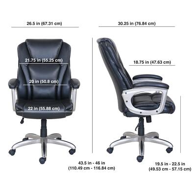 Serta Memory Foam Faux Leather Commercial Big & Tall Office Chair