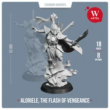 Warchanter Aloriele 28mm wargaming and collectible miniature by Artel W Eldar