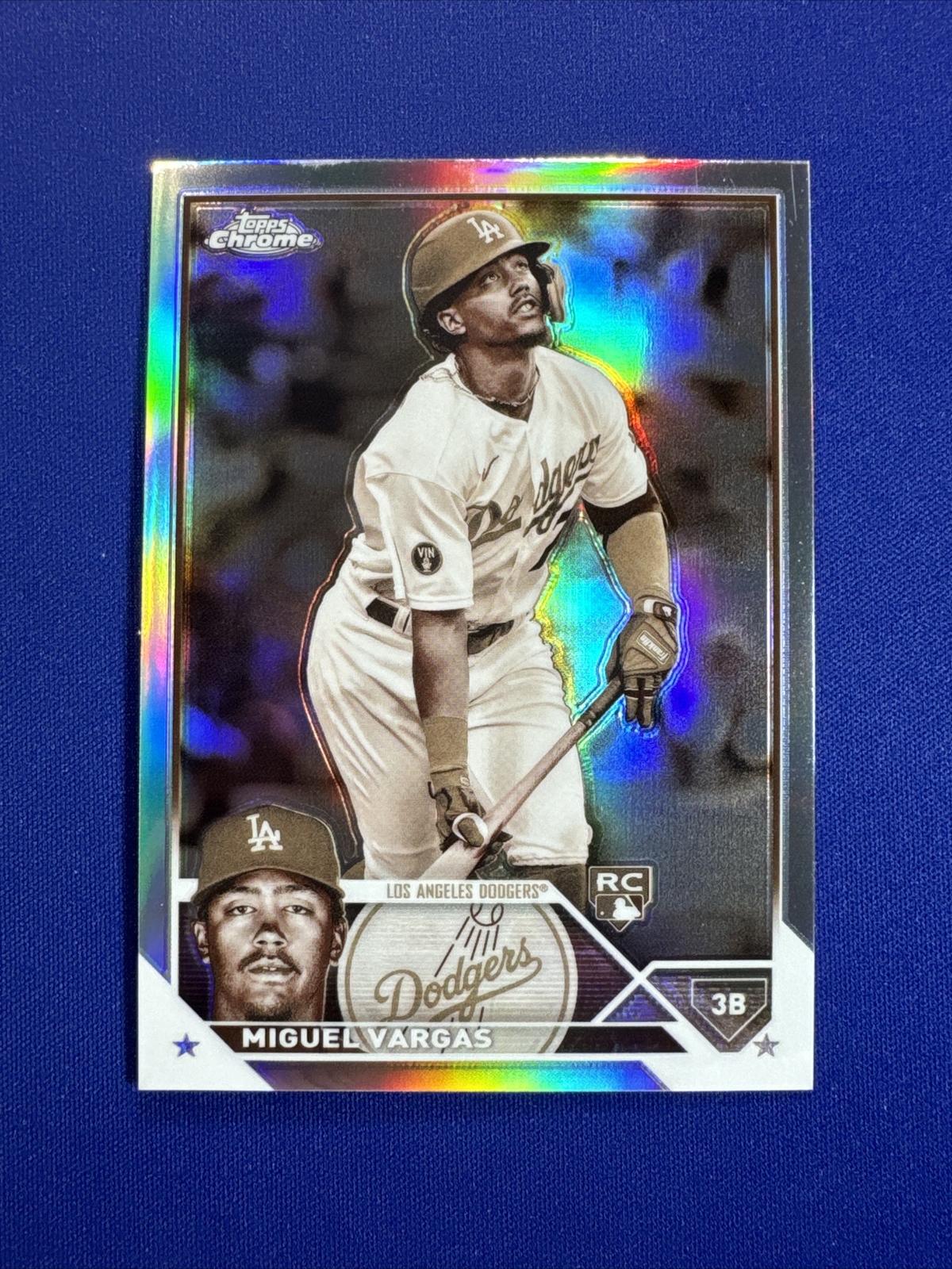 2023 Topps Chrome #161 ~ Miguel Vargas🎖️Sepia Refractor🎖️ ROOKIE Dodgers