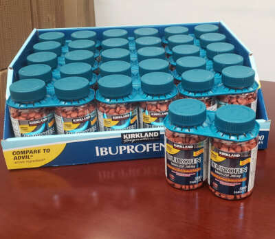 Kirkland Signature Ibuprofen 200mg USP 2 bottles 500ct = 1000 Tablets