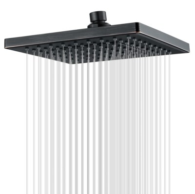 New Square Shower Head 8 Inch High Pressure Rain Shower Head Oil Rubbled-PRS1807
