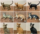 Ginger Cat Black & White Cat Tabby Cat Ornament Statues Cat Lovers Gift Leonardo