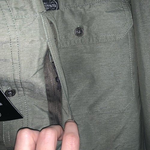 Camicia da uomo Wrangler ATG All Terrain Gear verde con bottoni nuova con etichette taglia 3XT - Foto 8 di 10