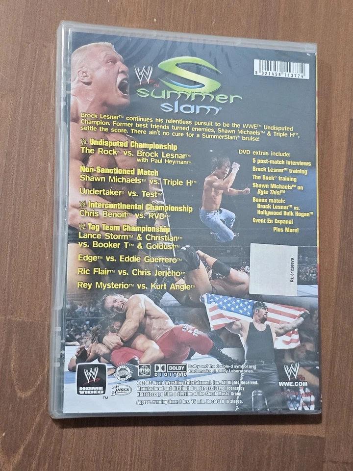 WWE Summerslam 2002 Rock vs Brock DVD All Regions NTSC NEW SEALED - Image 2 of 2