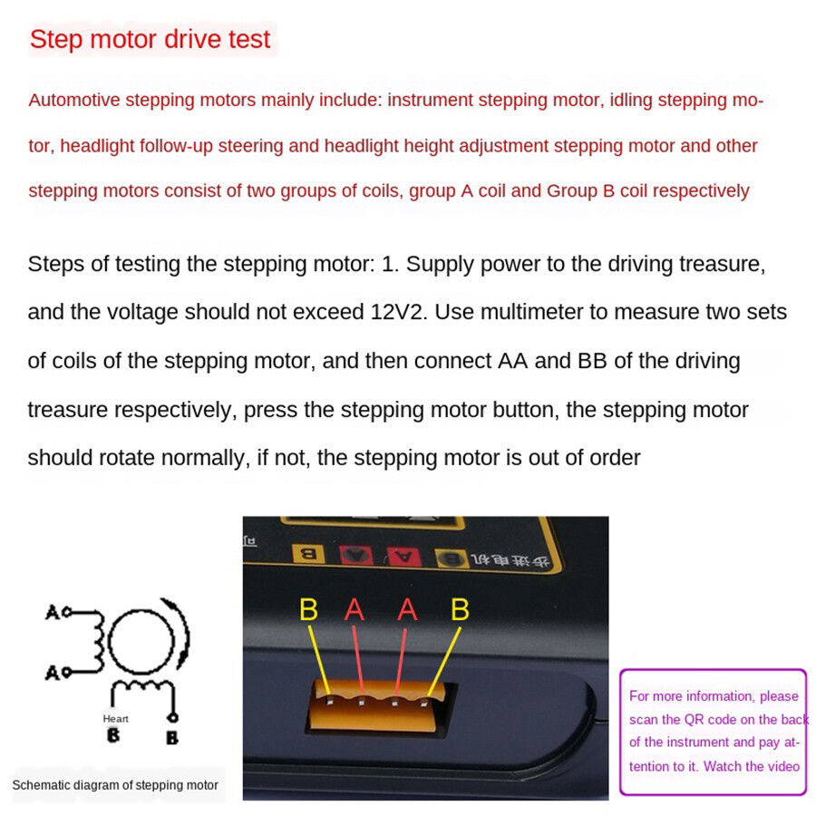 Automotive Ignition Coil Tester Fuel Injector Motor Drive Fault Detection Tester