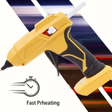 Cordless Hot Melt Glue Gun For Dewalt 20V Li-ion Battery Home Repairs w/10 Stick