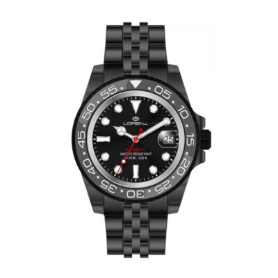 Lorenz Sport 26130AA Automatik Herrenuhr Edelstahl brüniert