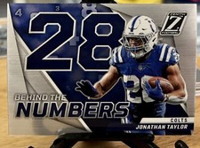 2022 Panini Zenith Football #BN-JT Behind The Numbers Jonathan Taylor Colts