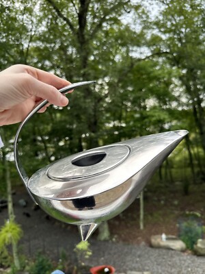 Vtg C. Jorgensen Bodum Genie Teapot Modernist Style Stainless Steel Coffee Tea