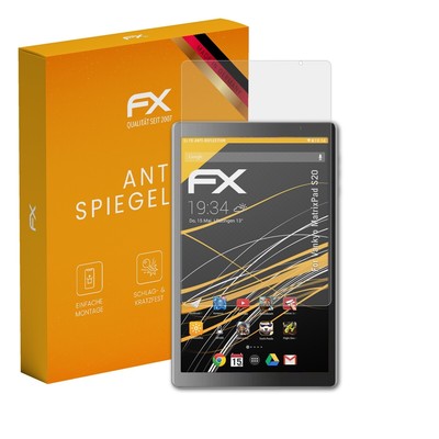 atFoliX 2x Displayfolie für Vankyo MatrixPad S20 Schutzfolie matt&stoßfest Folie