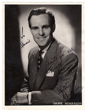 Dickie Henderson Signed 8 x 10 Photo 1961 Autographed Singer