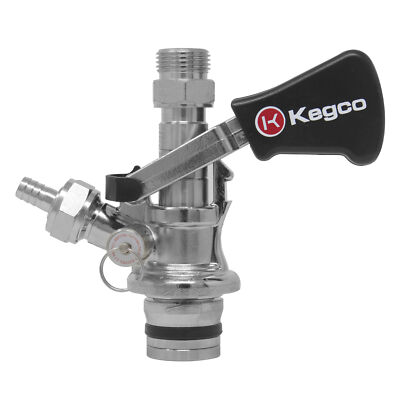 Kegco KT4103W-U - U System Keg Tap Coupler Black Lever Handle
