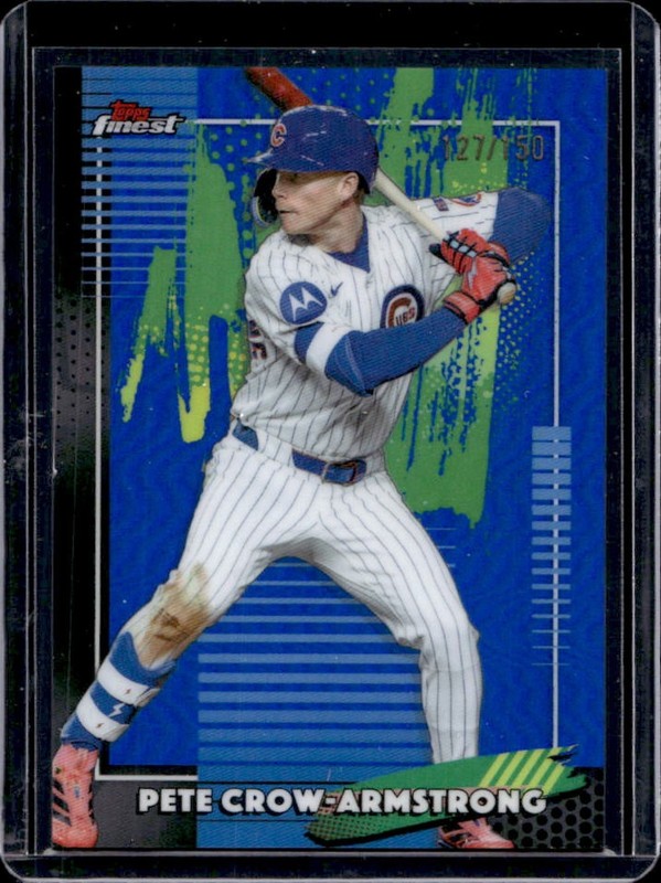 2026 Topps Finest Pete Crow-Armstrong Blue Refractor #/150 Cubs