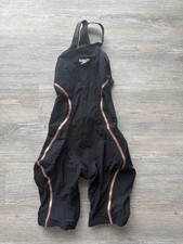 Speedo Fastskin LZR Pure Intent Black/Gold Open Back Women's Size 24