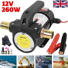 12V 260W Portable Electric Oil Diesel Transfer Pump Fuel Extractor Self-Priming