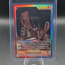Portgas D Ace OP13-002 Leader AA Foil English 6000 Power Carrying on His Will