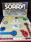 Vtg Parker Brothers SORRY! Board Game Classic Blue Box 1970s Edition Complete