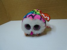 TY TEENY Tys BEANIE BOOS HOOTIE THE OWL 4" PLUSH (MA1346)