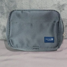 United Airlines BusinessFirst Amenity Kit Travel Toiletry Bag Zipper Pouch Case