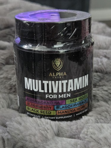 Alpha Tribe Uomo Multivitaminico Muschio di Mare Ashwagandha Sambuco 60 Capsule - Foto 4 di 12