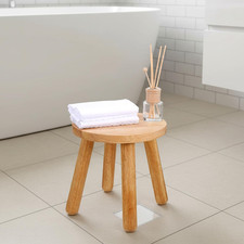 Solid Wood Step Stool for Adults 9" Multi-Use Wooden round Bathroom Playroom