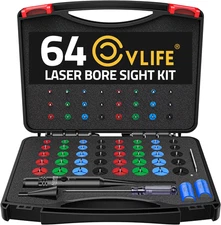 Bore Sight Laser Kit with 64 Adapters Fit 0.17 to 12GA Calibers, Professional Gr