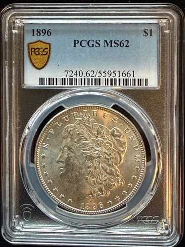 1896-P $1 Morgan Silver Dollar PCGS MS62