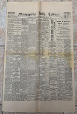ORIGINAL Minneapolis Daily Tribune Volume 1 Number 1 May 25, 1867 Newspaper -A23