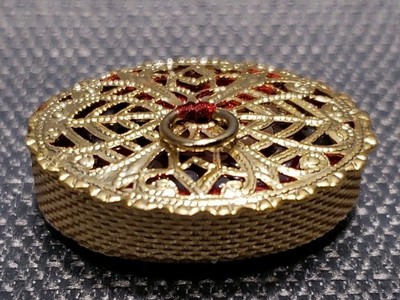 VINTAGE ARTISAN MADE JEWELRY BOX WITH ASSORTED JEWELRY FOR MINIATURE DOLLHOUSE 