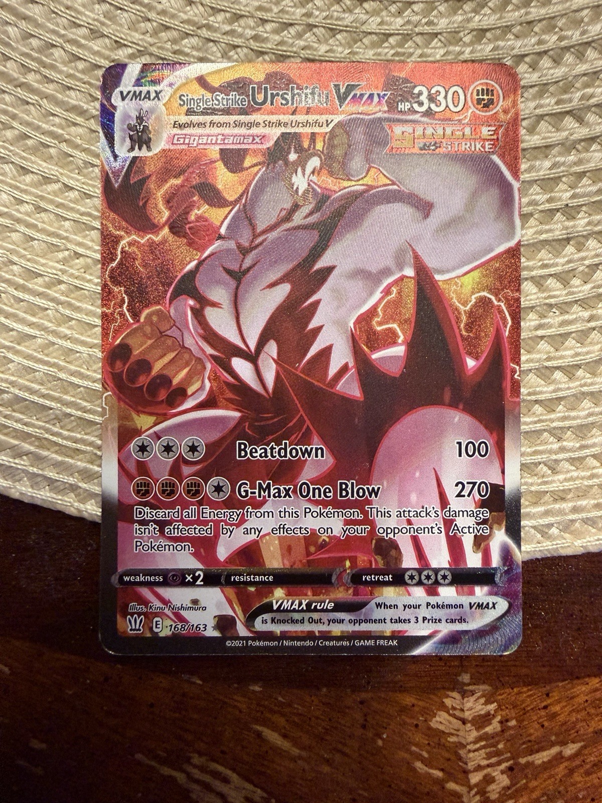 Single Strike Urshifu VMAX (Alternate Art Secret) 168/163 Swsh05: Battle Styles