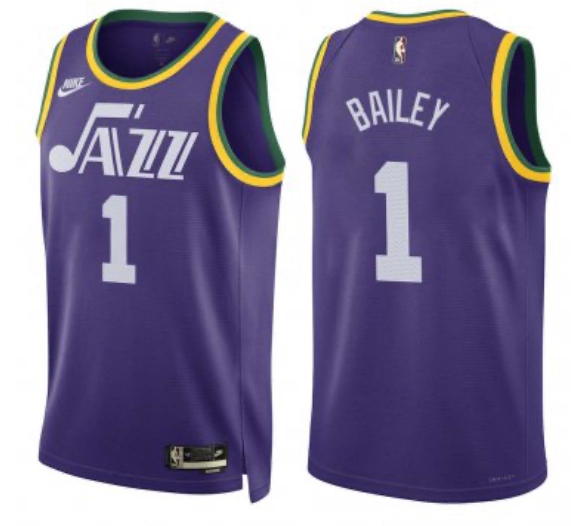 NWT! Utah Jazz Ace Bailey #19 Swingman Draft Purple Classic Jersey