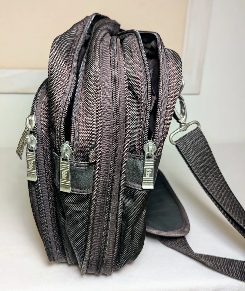 McKlein Maletín Bolso Mensajero Laptop Correa para el Hombro Marrón Nylon Cuero Usado en Excelente Condición Foto 4 de 4