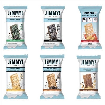 JiMMY Protein Bar, 12 Count  High Performance Energy Bar with Caffeine and Tu...