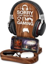 Headphone Stand Wooden Gaming Gamer Easter Birthday Gifts for Men Son