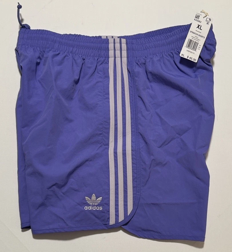 Adidas Running Shorts Mens XL Zip Pockets Sprinter Purple