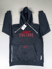 Nike Dri-Fit NBA Miami Heat Hoodie Men's Black Standard Issue Size M NWT 90