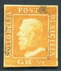 Sicily 1859 - Ferdinand II, 1/2 gr, cancelled