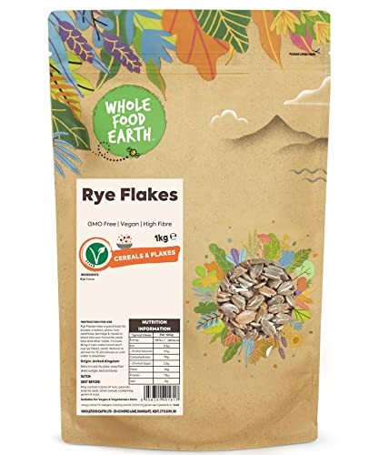 Wholefood Earth Roggenflocken 1Kg - Gmo-Frei Vegan Zuckerfrei Milchfrei-image