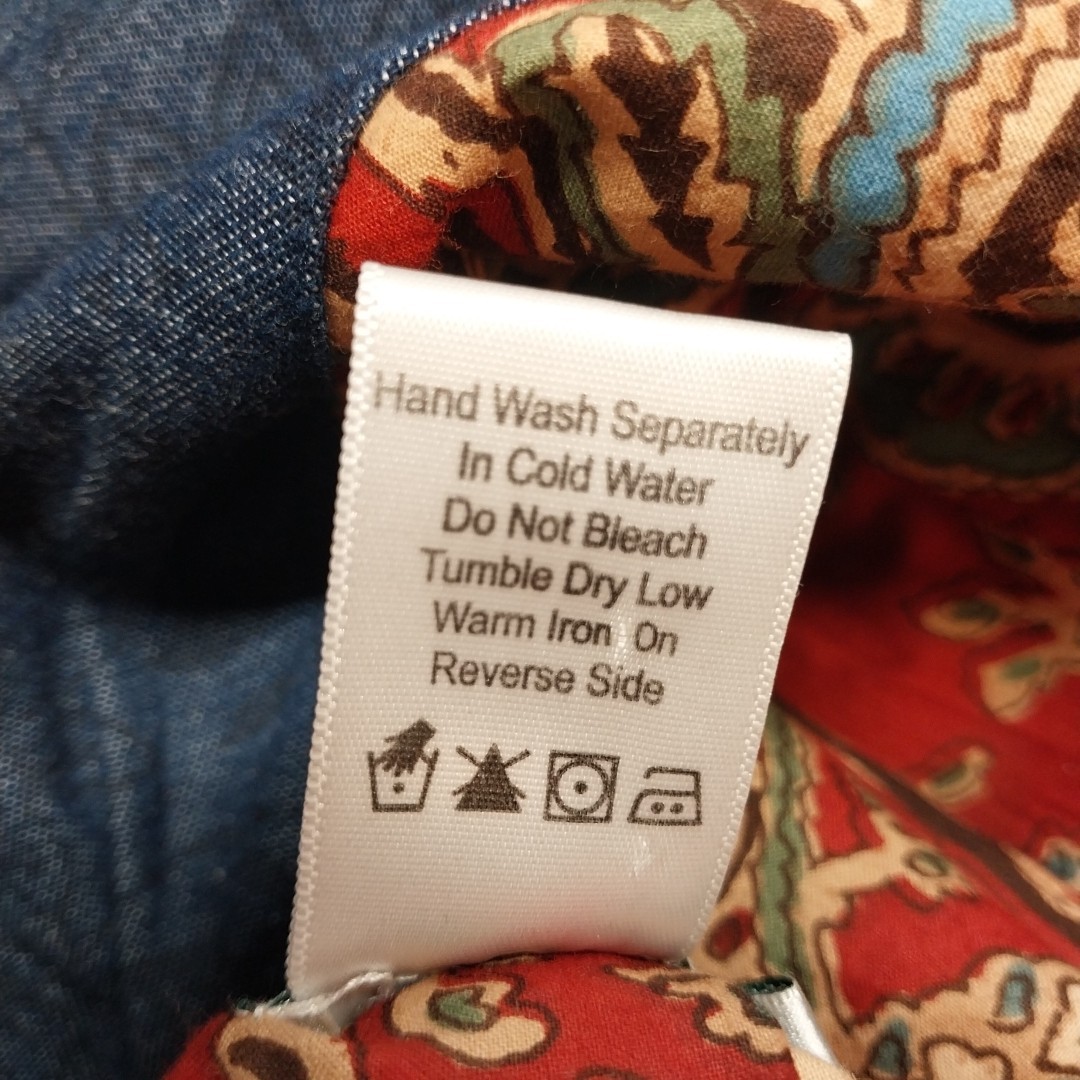 Coldwater Creek Denim Jacket M Patchwork Floral E… - image 9