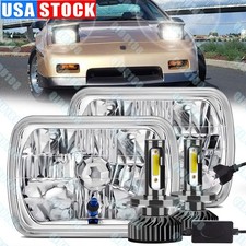 7x6 5x7 Headlight Conversion Kit With Led Bulb H4 For Pontiac Fiero 1984-1988