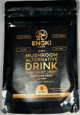 Enoki Cafe 4 in 1 Mushroom Alternative Drink, 5 Servings (SAMPLE SIZE)