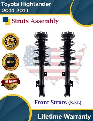 New OE Front Struts For 2014-2019 Toyota Highlander 3.5L Lifetime Warranty
