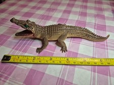 Alligator Crocodile Brown Reptile Figure Toy Zoo Wild Animal SH