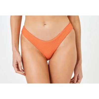 NWT L*Space Women's Sandy Classic Ribbed Bikini Swim Bottom Sienna Brown Size S